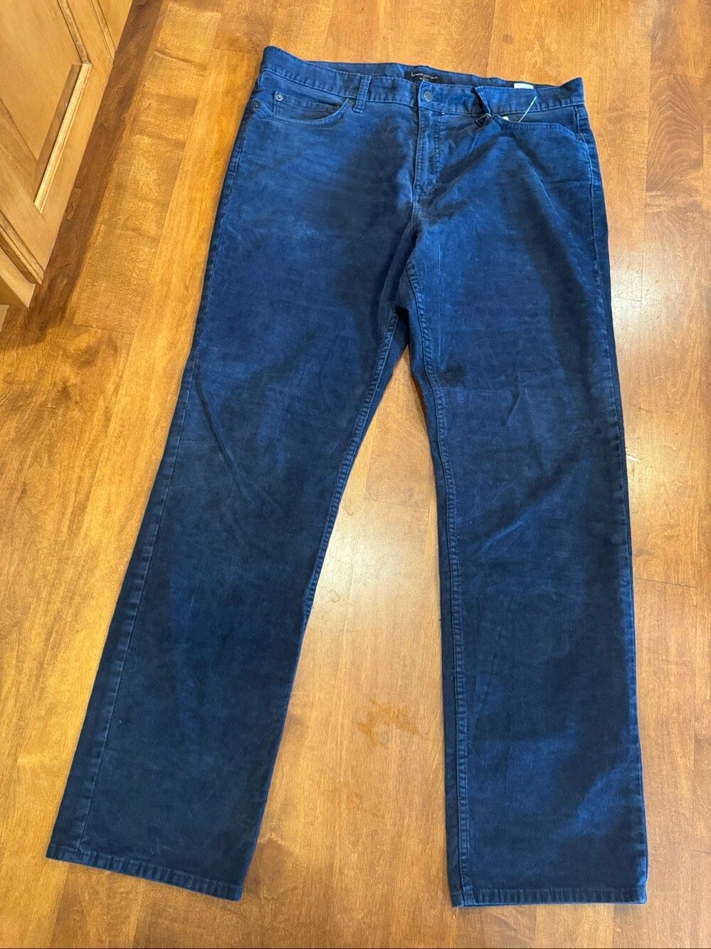 Banana Republic Men’s Corduroy Pants 36x32 Navy Blue Slim Fit Stretch